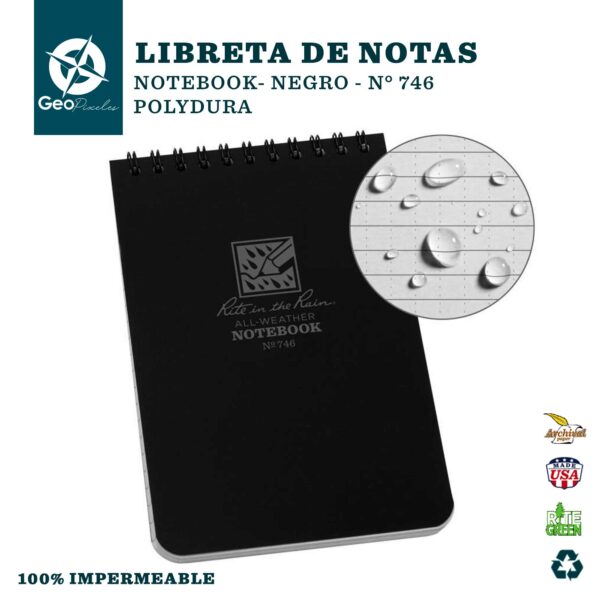 Libreta de notas - Rite in the Rain - impermeable - N° 746