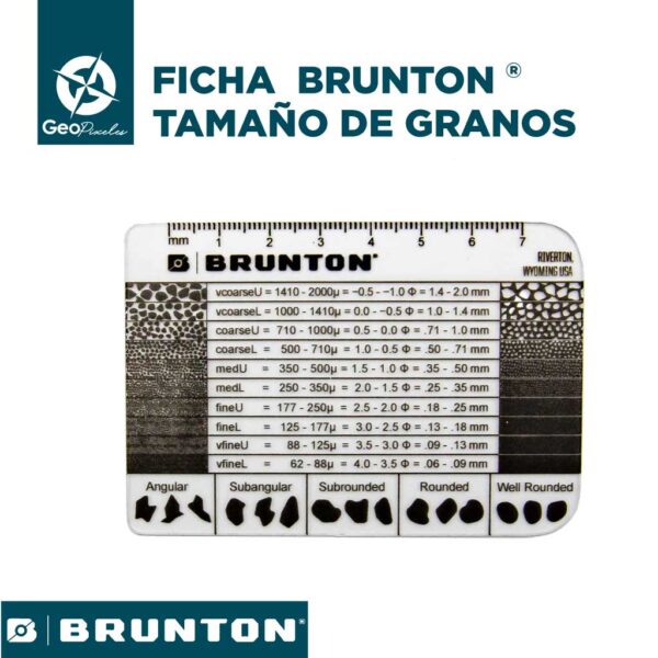 Ficha de tamaño de grano - Brunton ® - Geopixeles Chile - Brunton Chile - Geopixeles Chile - Brújula Geológica