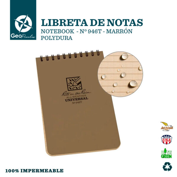 Libreta de Notas - Rite in the Rain - Impermeable - N° 946T