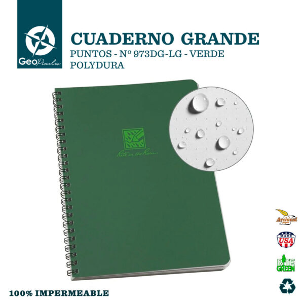 Cuaderno impermeable grande - Rite in the Rain - N°973DG-LG