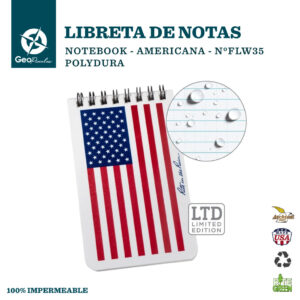 Libreta de Notas Impermeable Americana- N° FLW35