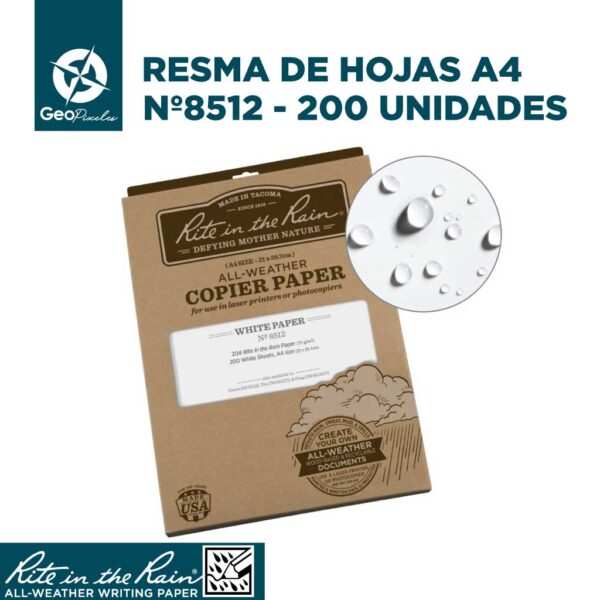 Resma de Hoja - Rite in the Rain - A4 200 Hojas Nº 8512