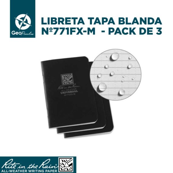 Libreta tapa blanda - Rite in the Rain - Impermeable - N° 771FX-M