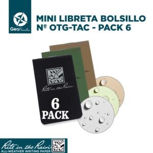 Mini libreta bolsillo Nº OTG-TAC - Rite in the Rain - Geopixeles Chile - Rite in the Rain Chile