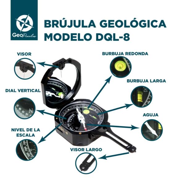 Brújula Geológica tipo Brunton  DQL8 - Imagen 3