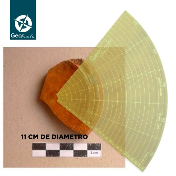 Tepalcatómetro / Diametrón - Acrilico 1- 25 cm Verde alta visibilidad - Imagen 2